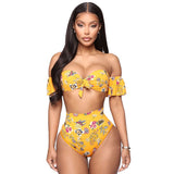 30 Set's) Sexy Off The Shoulder Graphic Printing Bikini-10 TWENTY 2 RETAIL©