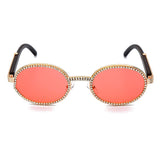 Wholesale Fashion Rhinestone Decorated Oval Frame Sunglasses quavo glasses diamond grillz 10 twenty 2 vintage cartier 