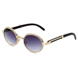 Wholesale Fashion Rhinestone Decorated Oval Frame Sunglasses quavo glasses diamond grillz 10 twenty 2 vintage cartier 