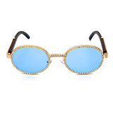 Wholesale Fashion Rhinestone Decorated Oval Frame Sunglasses quavo glasses diamond grillz 10 twenty 2 vintage cartier 