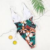 30 Set's) Deep V Lace-Up Graphic Printed Swimsuit-10 TWENTY 2 RETAIL©