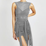 30 Set's) Color See-through Mesh Irregular Tassel Dress-10 TWENTY 2 RETAIL©