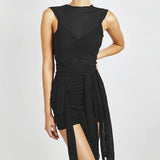 30 Set's) Color See-through Mesh Irregular Tassel Dress-10 TWENTY 2 RETAIL©