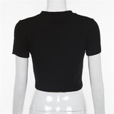 (30 Set's) Women Fashion Rhinestone Letter Short Sleeve Crop Top-10 TWENTY 2 RETAIL©