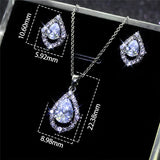 30 Set's) Water Drop Shaped Decorative Necklace And Earrings Set-10 TWENTY 2 RETAIL©