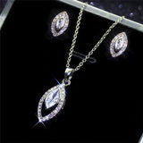 30 Pieces) Unique Eye Shaped Design Necklace and Earrings Set