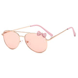 30 Set's) Wholesale Girls Bowknot Decor Metal Design Oval Sunglasses-10 TWENTY 2 RETAIL©