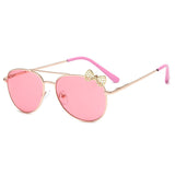 30 Set's) Wholesale Girls Bowknot Decor Metal Design Oval Sunglasses-10 TWENTY 2 RETAIL©