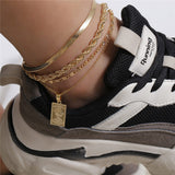 Wholesale 4pcs/set Women Hip-hop Style Anklet Set 10 twenty 2