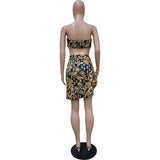  10 Twenty 2  Wholesale S-2XL Women Sexy Graphic Printing Swimwear Three Pieces Set Shoptentwentytwo Black+Gold