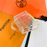 24 Pieces) Wholesale Women Transparent Ice Crack Chain Acrylic Evening Bag