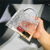 24 Pieces) Wholesale Women Transparent Ice Crack Chain Acrylic Evening Bag