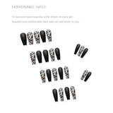 50 Set's) Wholesale Frosted Leopard Long Wearable False Nails